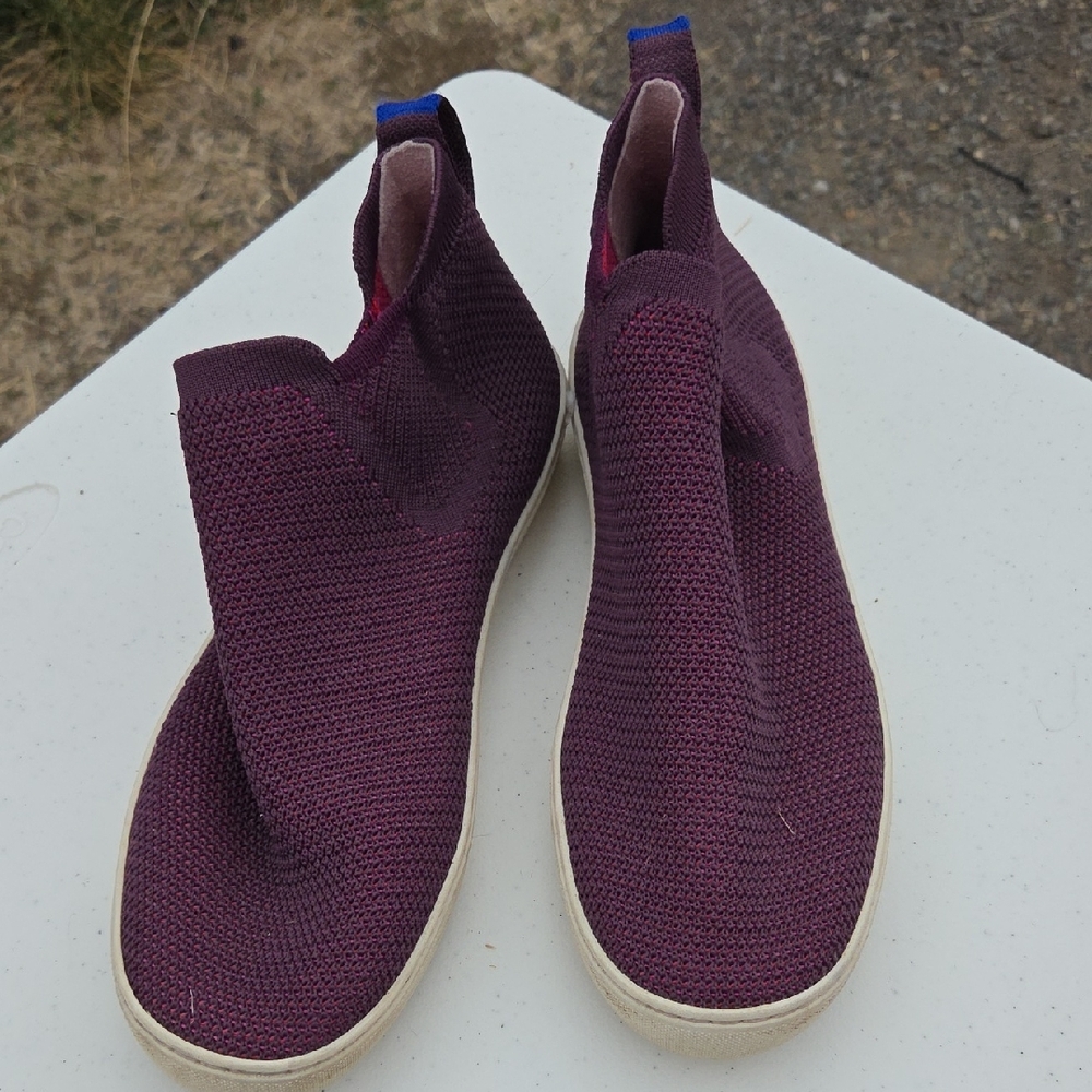 Rothy's Purple Knit Slip-On Sneakers